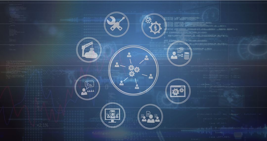 AI Data Processing and Digital Interface Concept