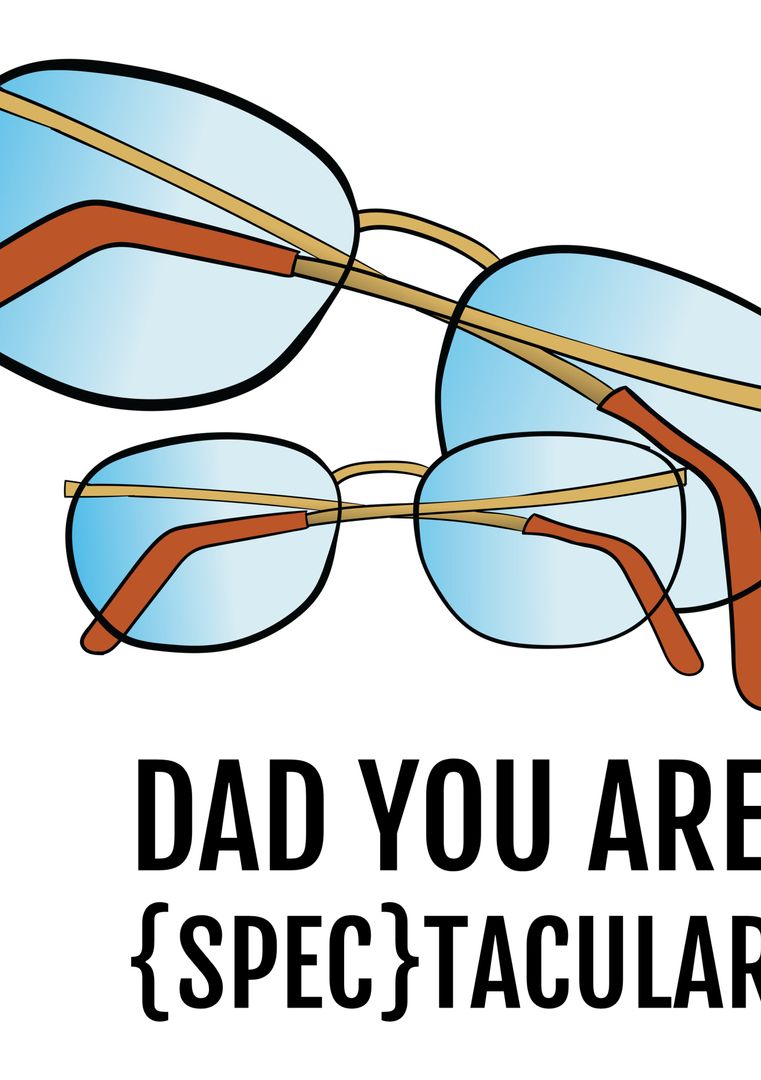 Father's Day Card Design with Spectacles Pun