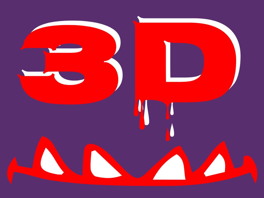 Dripping 3D Text with Sinister Smile for Halloween Themes