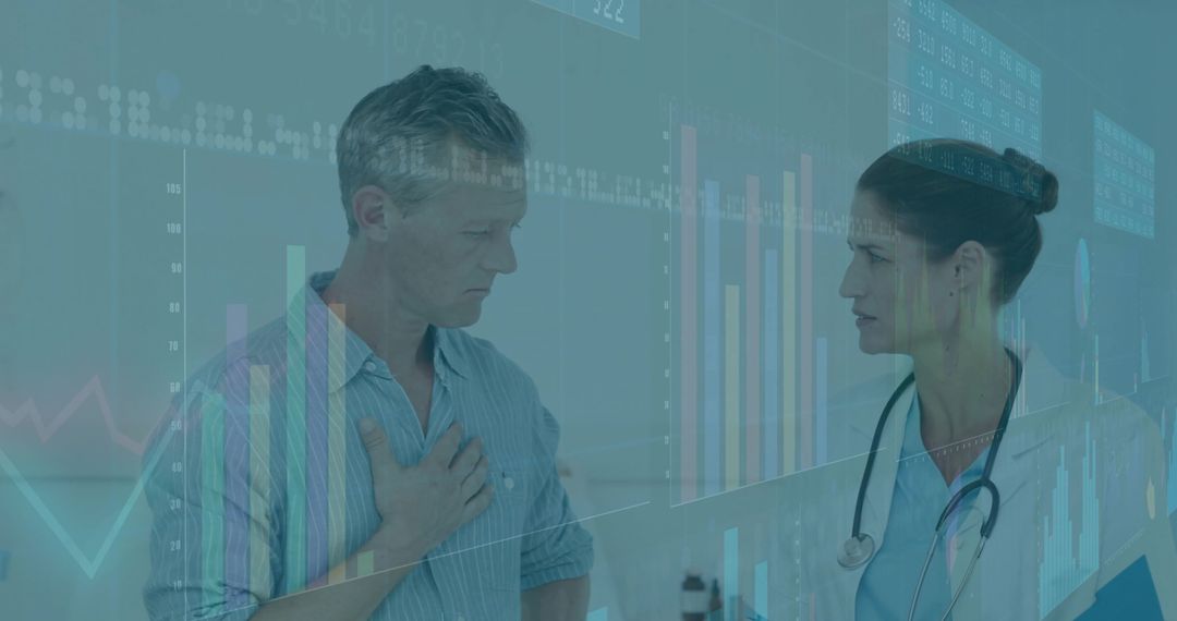 Doctor and Patient Discussion with Digital Financial Overlay