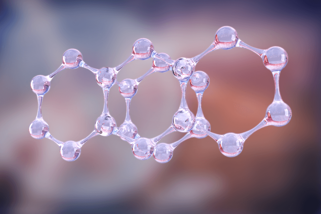 Transparent Molecular Structure Illustration in 3D
