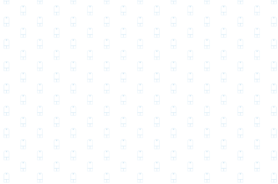 Seamless Outline of Digital Blue Cat Pattern on Transparent Background