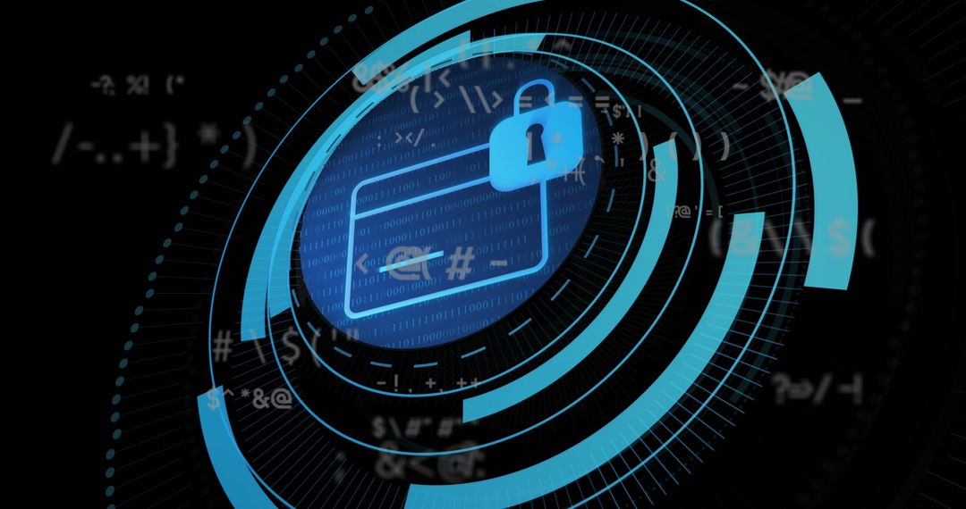 Digital Security Padlock and Credit Card Hologram Design