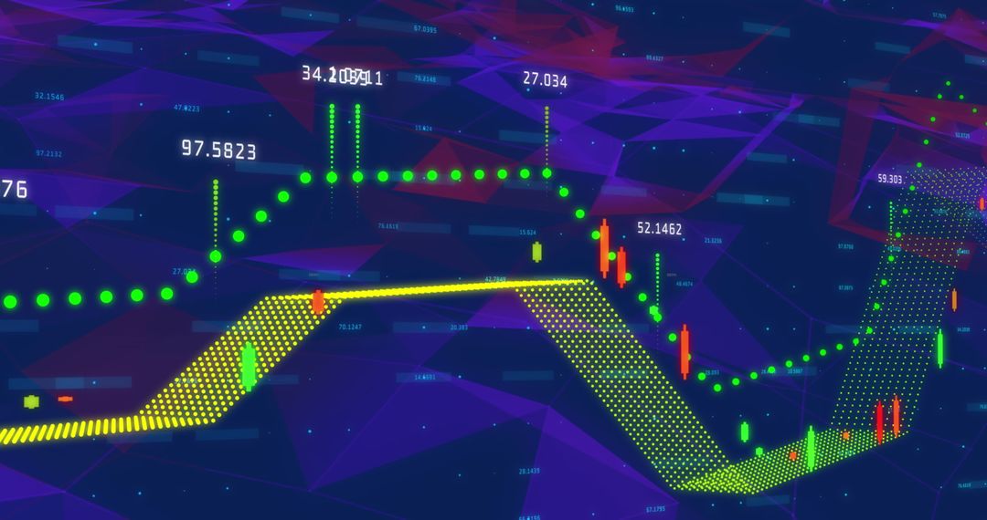 Colorful Digital Financial Analytics Interface for Data Visualization
