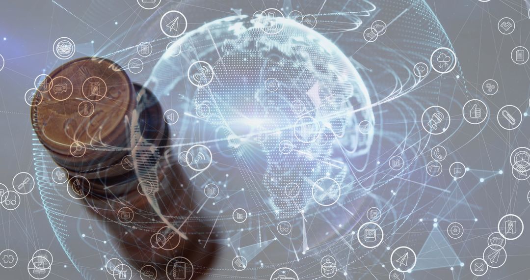 Global Financial Technology Concept with Digital Interface