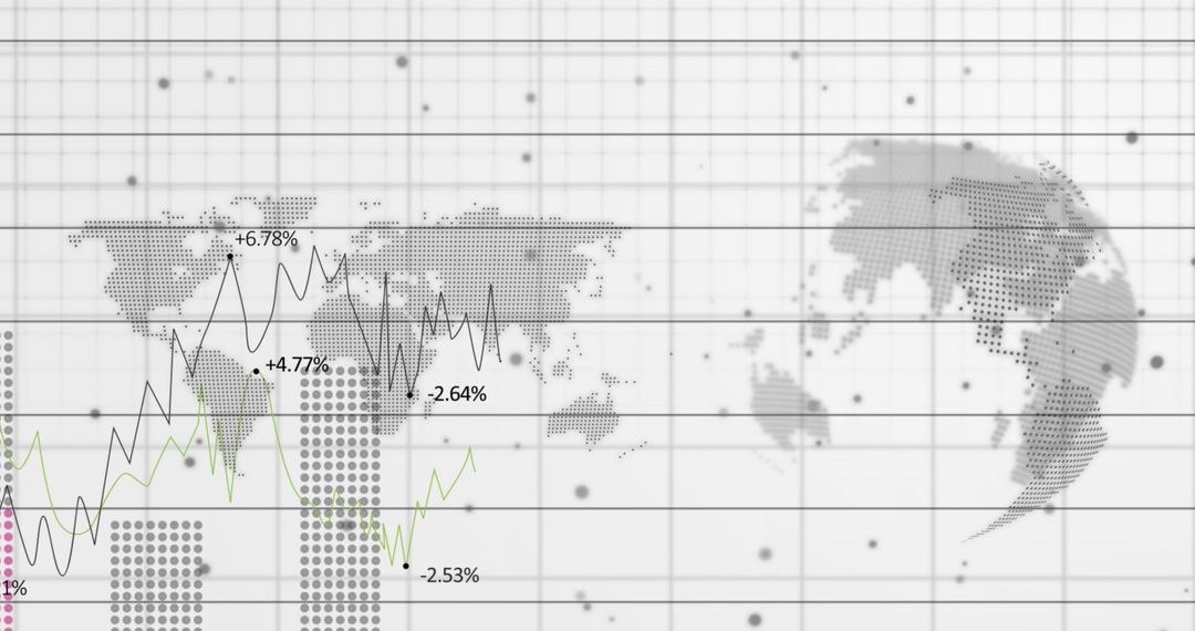 Global Data Visualization with Market Trends and World Map