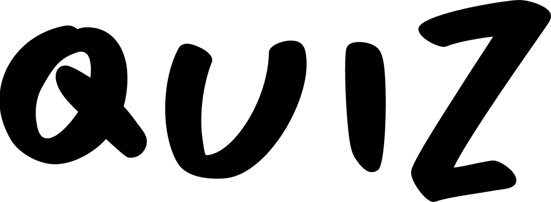 Quiz Text on Transparent Background for Game Use