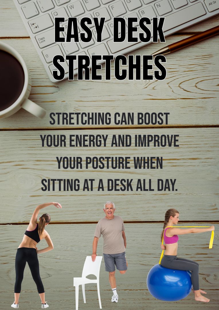 Promotional Poster for Easy Desk Stretches Tips