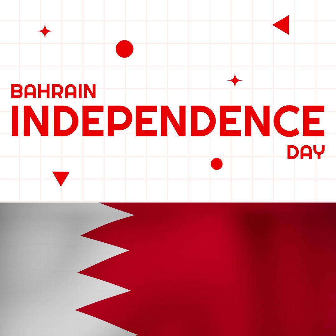 Bahrain Independence Day Celebration Design with Flag Illustration