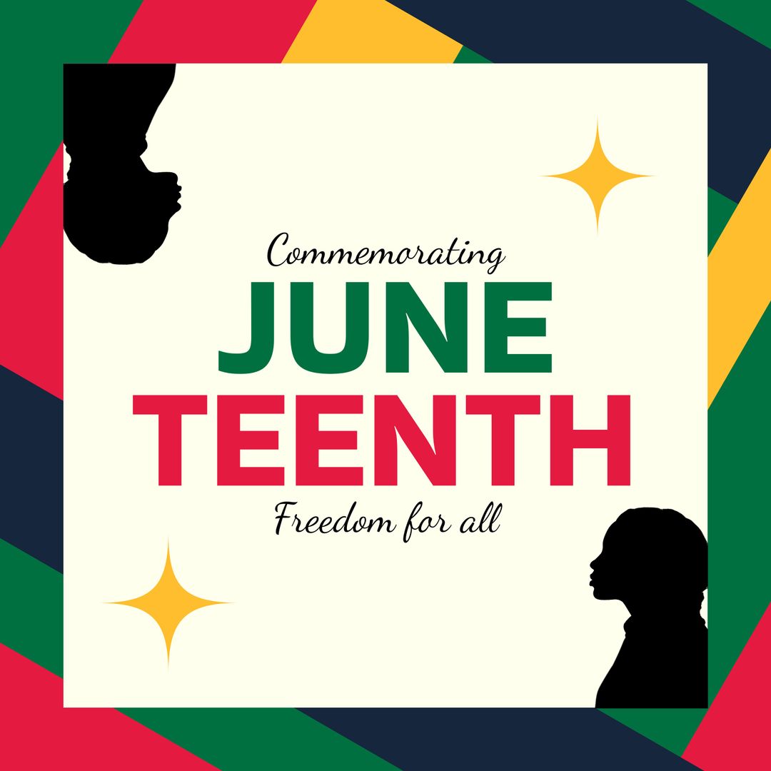Juneteenth Commemoration with Symbolic Silhouettes