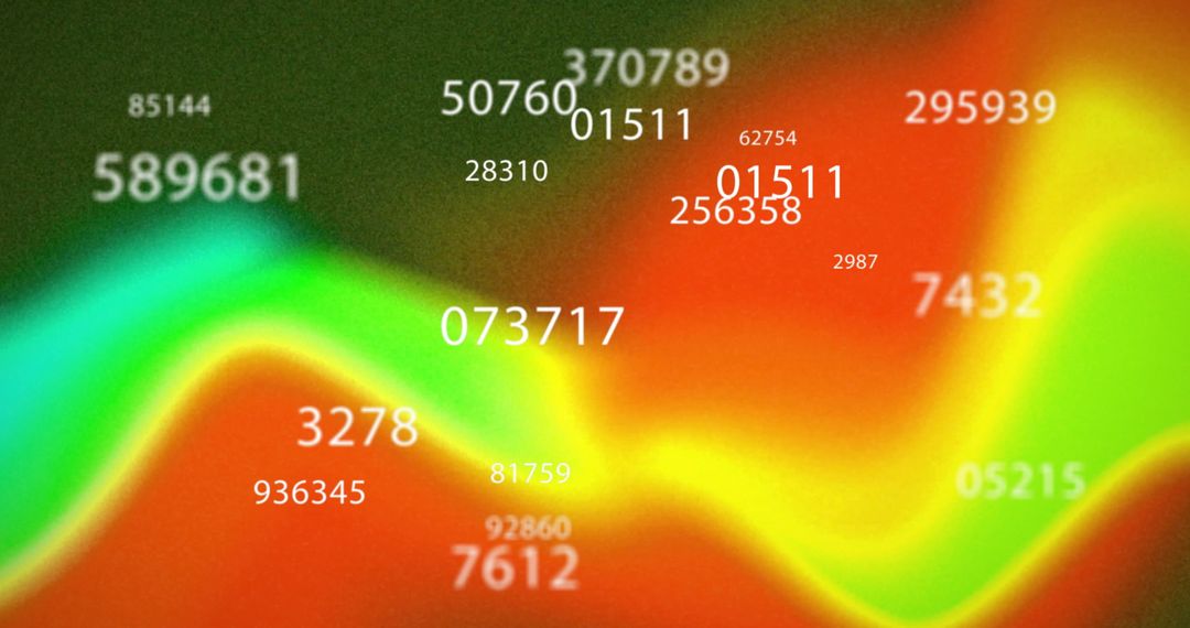 Digital Data Stream on Dynamic Red-Green Gradient