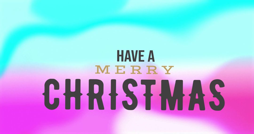 Colorful Merry Christmas Festive Greeting with Abstract Background