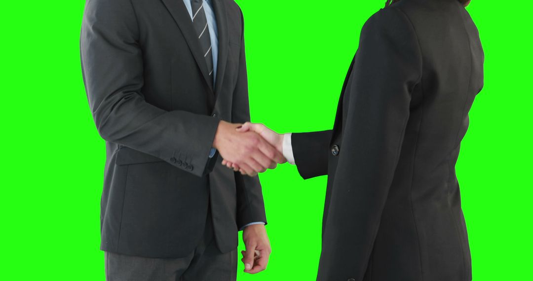 Business Professionals Shaking Hands on Green Screen Background - Free Images, Stock Photos and Pictures on Pikwizard.com