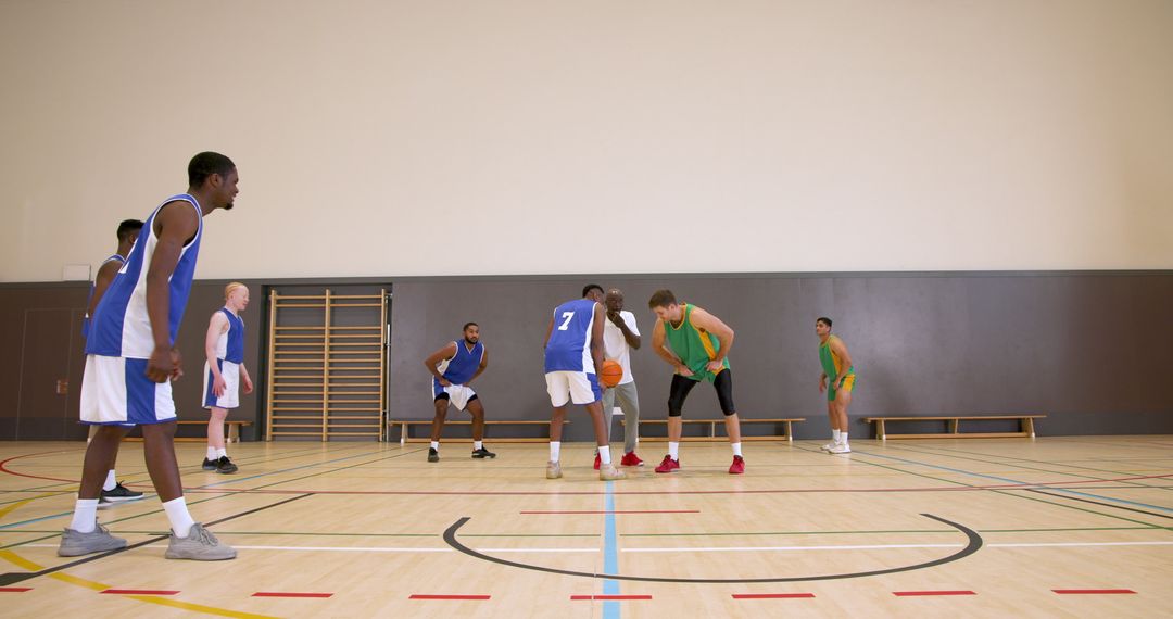 Competitive Basketball Game Action with Diverse Team Play