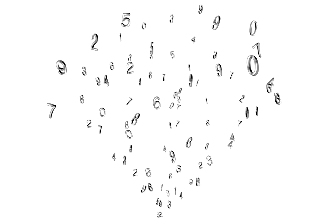 Floating Numeric Abstraction with Transparent Background - Download Free Stock Images Pikwizard.com