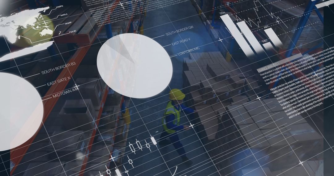 Digital Overlay of Financial Graphs in Modern Warehouse