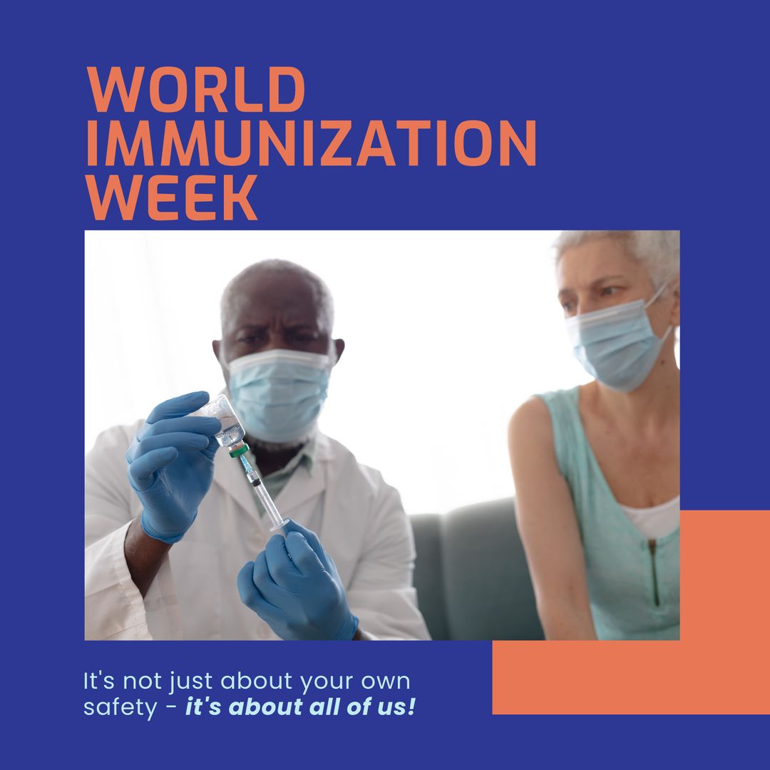 Healthcare Professional Administering Vaccine During Immunization Awareness