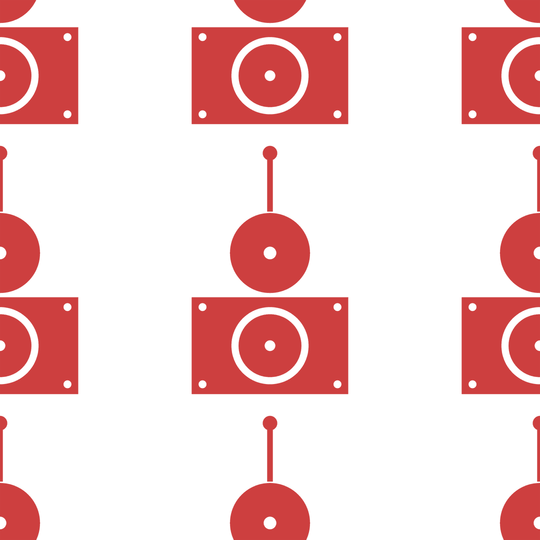 Red Geometric Pattern Seamlessly on Transparent Background