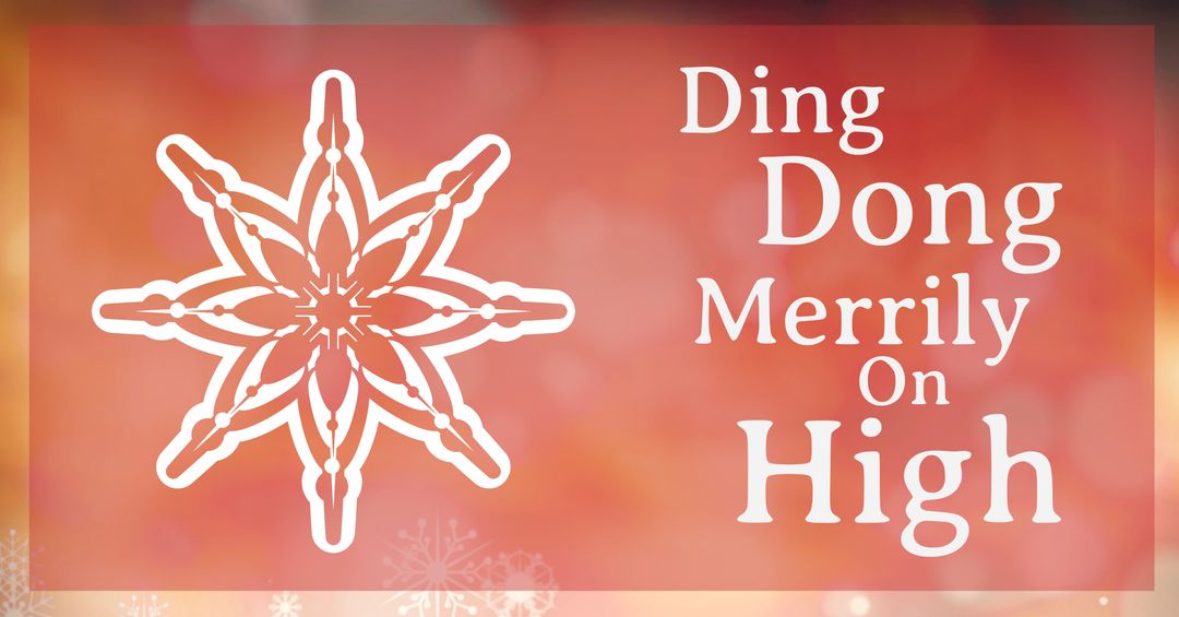 Vibrant Snowflake Christmas Greeting with Warm Glowing Background