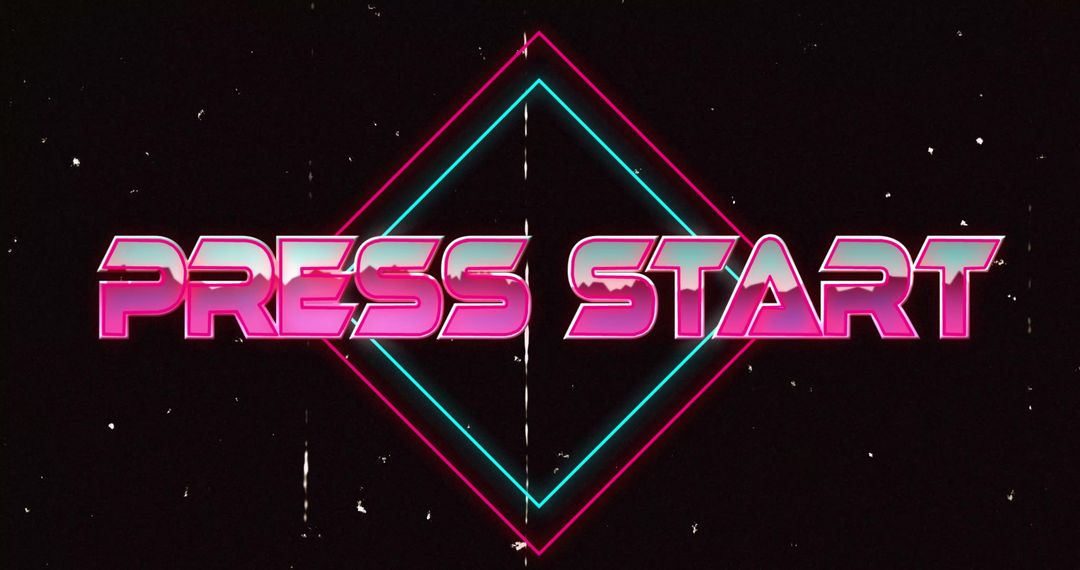 Neon Retro Arcade Gaming Vaporwave Style