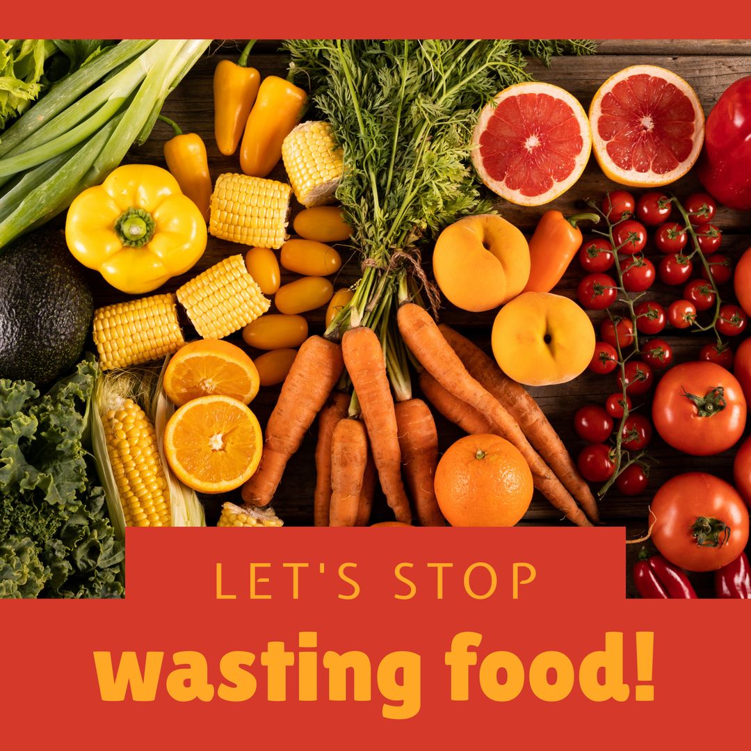 Assorted Fresh Vegetables and Fruits Promoting Zero Waste
