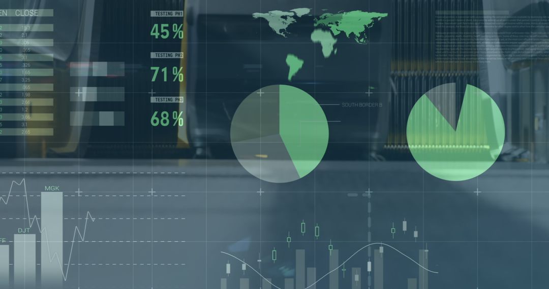 Interactive Financial Data Interface with Businesswomen Walking