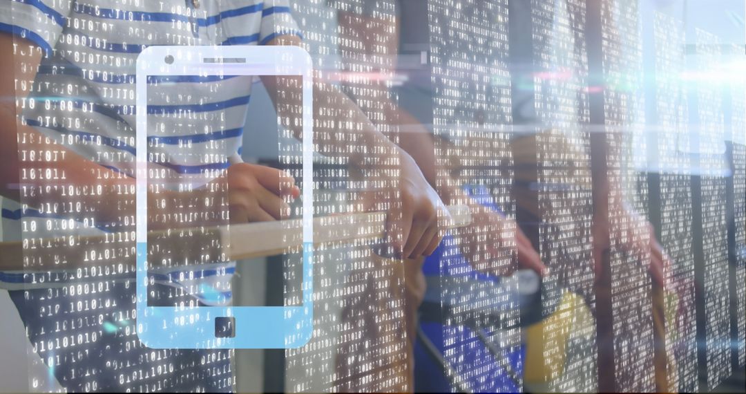 Futuristic Workspace with Holographic Technology Collaboration