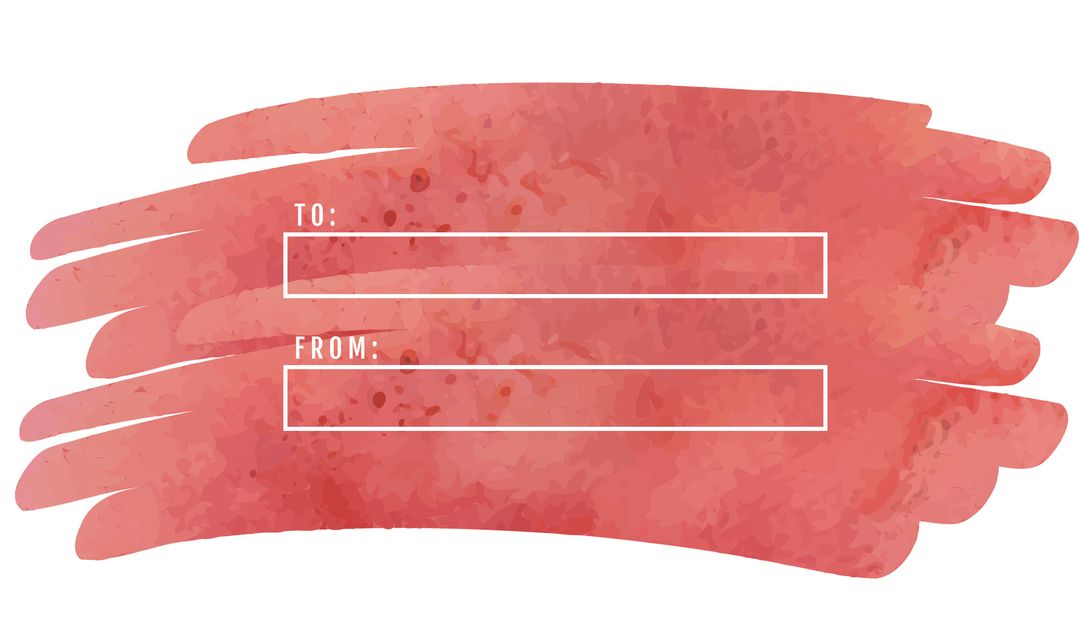 Watercolor Gift Tag Template with Personalized Style