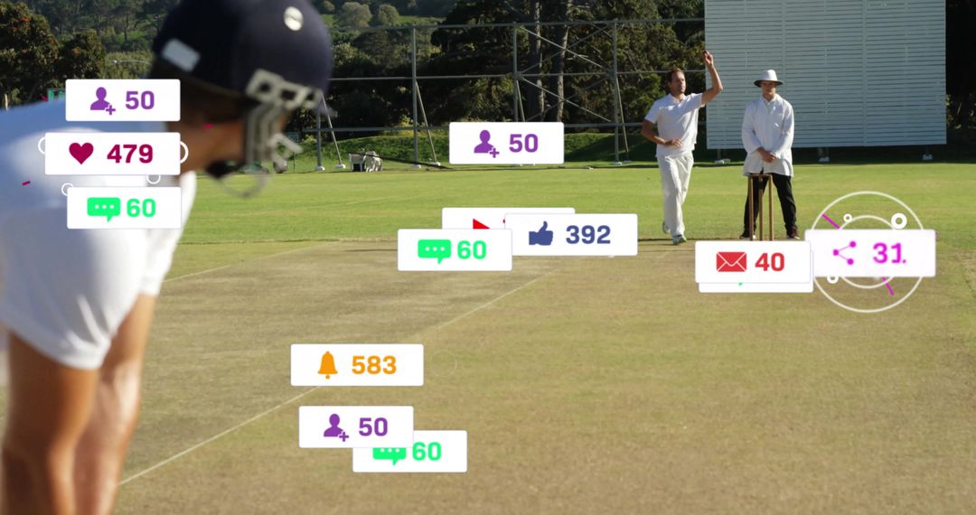 Real-time Data Processing in Cricket Game with Social Media Indicators - Free Images, Stock Photos and Pictures on Pikwizard.com