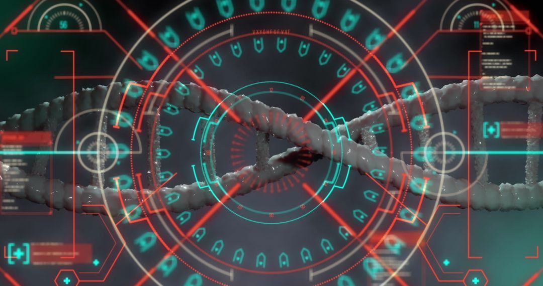Digital DNA Analysis Interface with Data Overlay