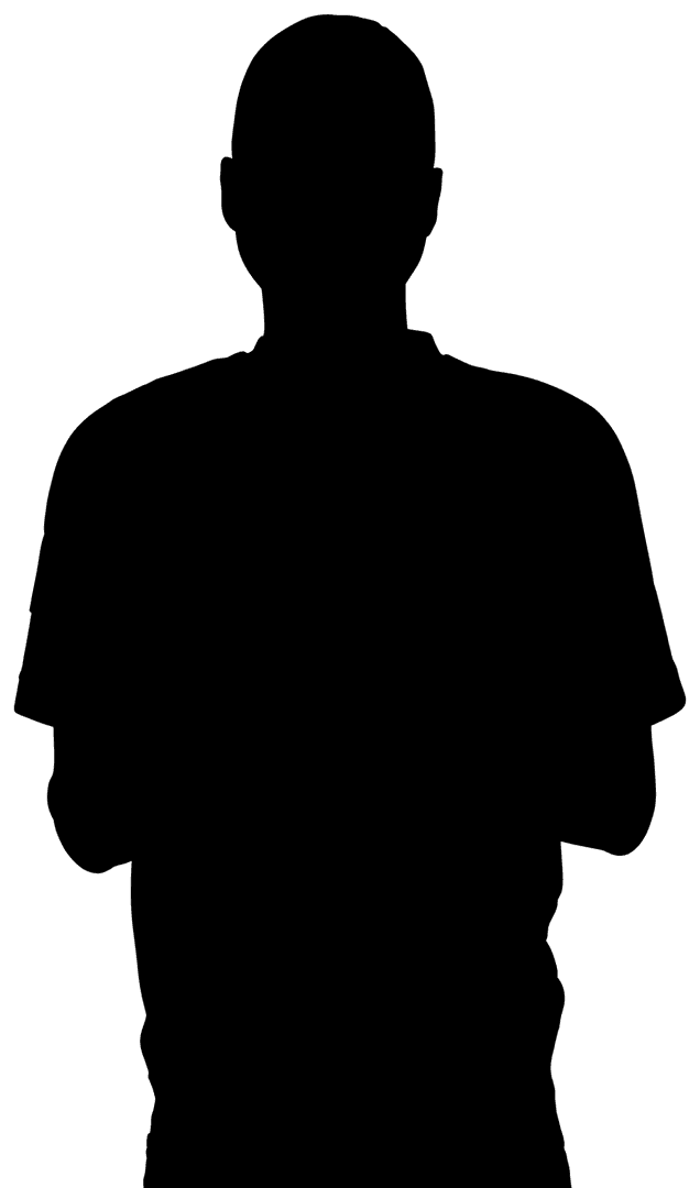 Silhouette of Man on Transparent Background Vector Art