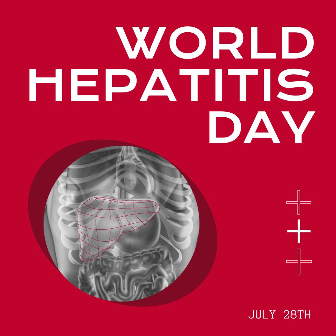World Hepatitis Day Design with Liver and Awareness Graphics