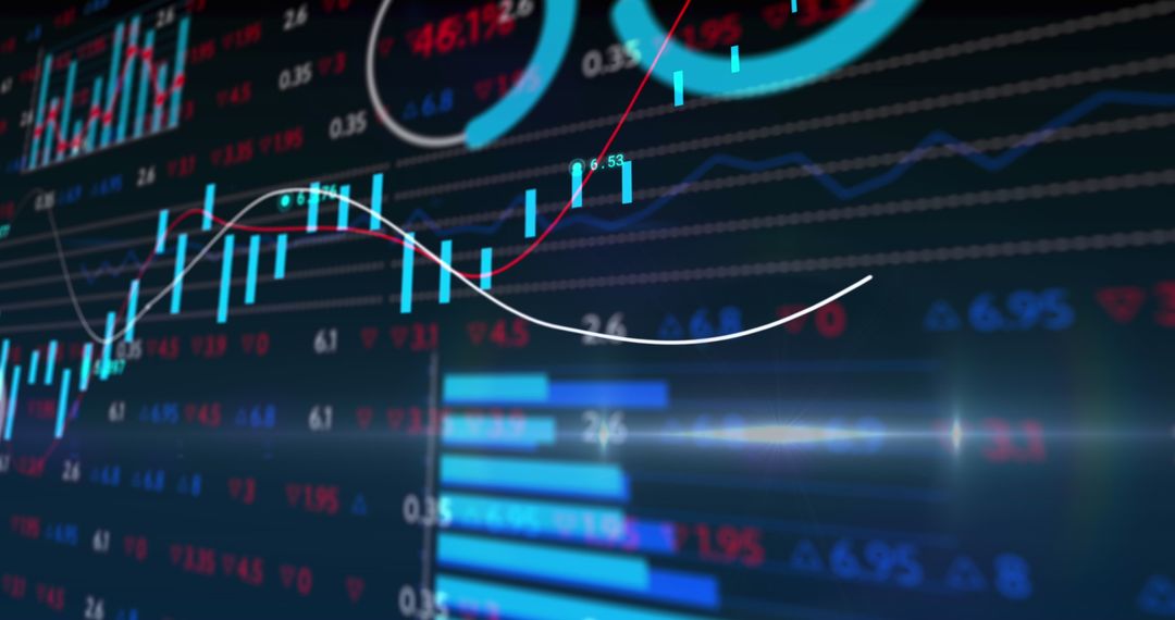 Financial Data Visualization with Dynamic Chart and Graph Display - Free Images, Stock Photos and Pictures on Pikwizard.com