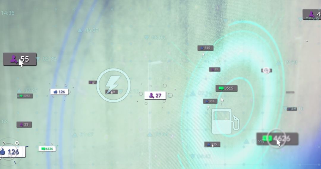 Digital Concept with Social Media and Stock Market Data Integration