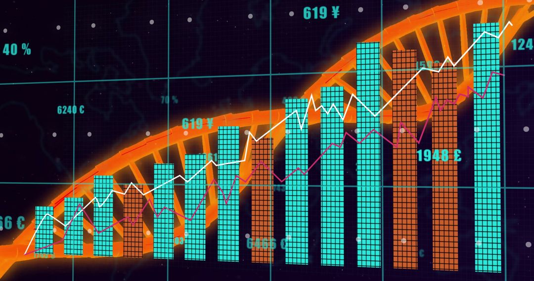 Digital Data Visualization with DNA Strand Overlaying Graphs