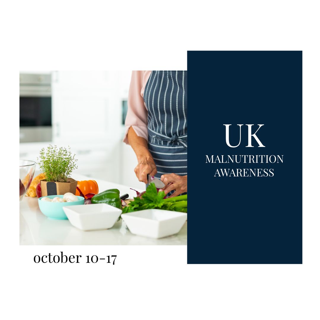 Midsection of Woman Preparing Vegetables for Malnutrition Awareness