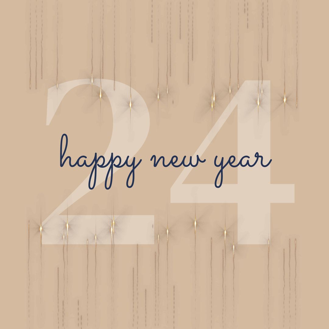Happy New Year 2024 Celebration Design with Abstract Art