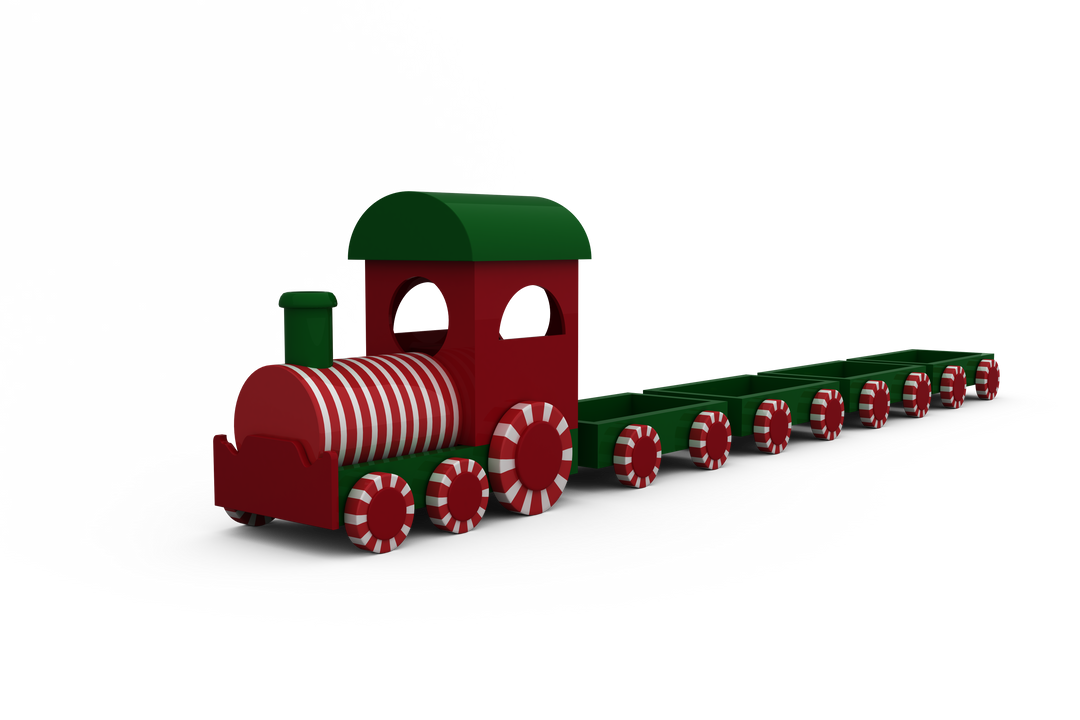 Cute Toy Train with Wagons Vector on Transparent Background - Download Free Stock Images Pikwizard.com