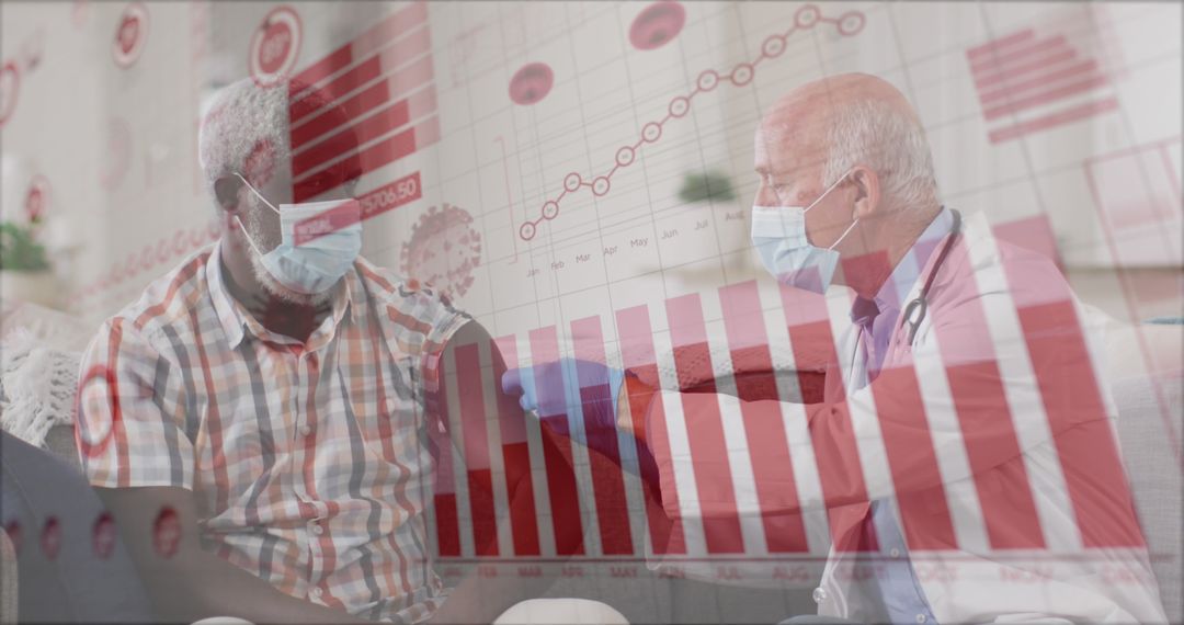 Doctor Administering Vaccine Amid Pandemic Data Visual