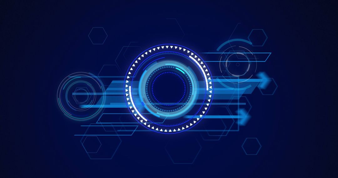 Futuristic Interface with Digital Scanning Elements