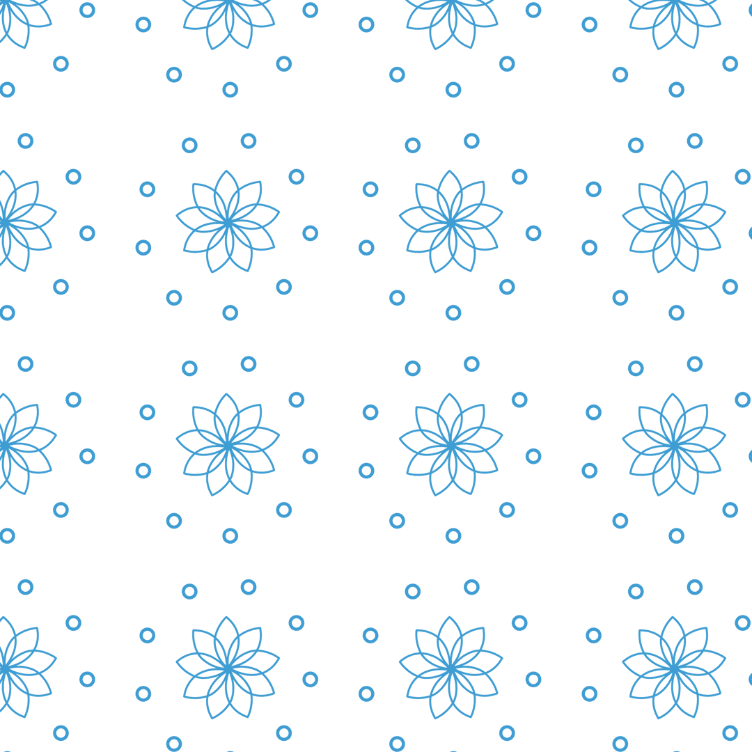 Seamless Floral and Dot Pattern on Transparent Background