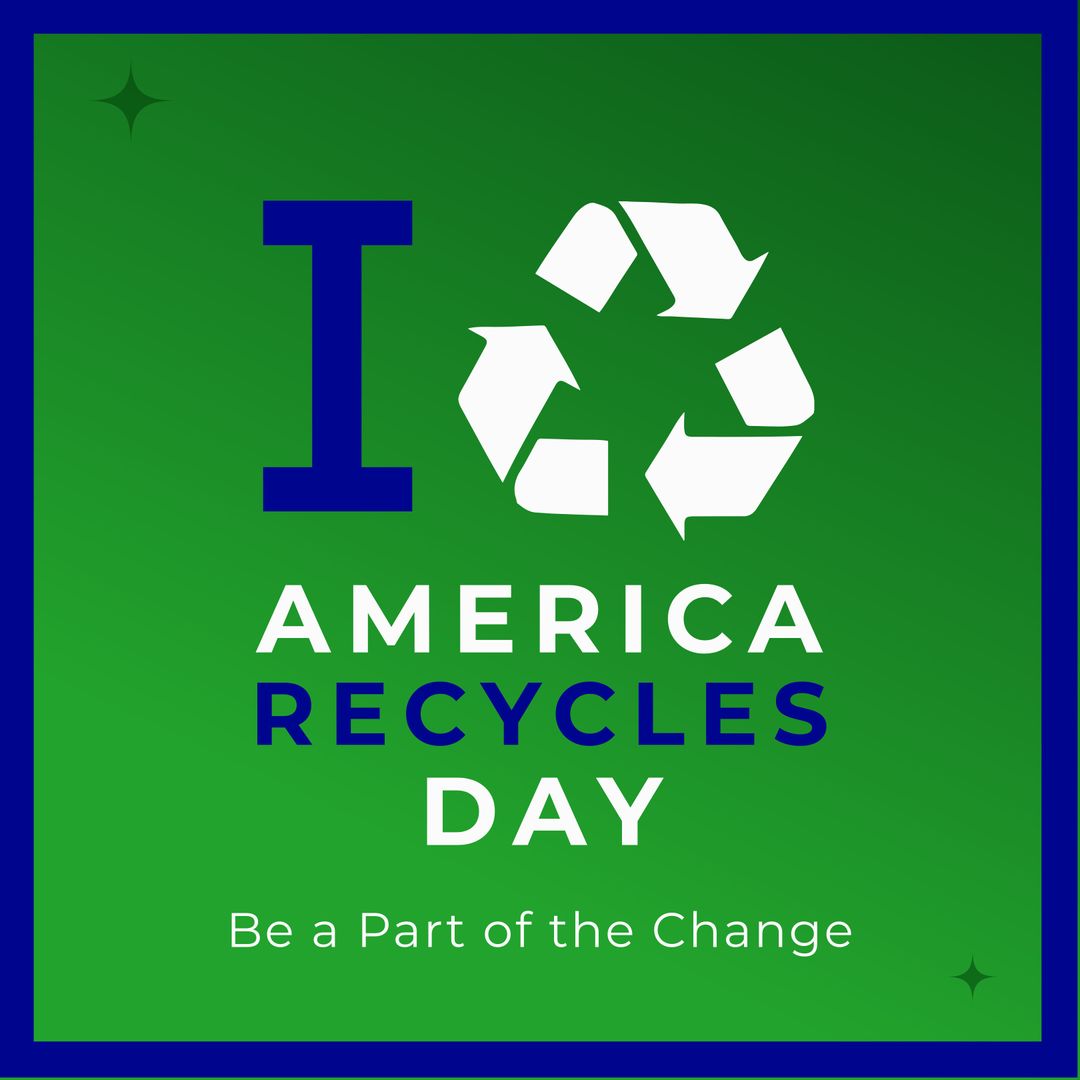 America Recycles Day Awareness Design with Recycling Icon