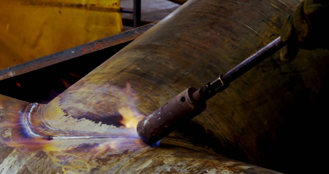 Skilled Welder Engaged in Industrial Welding on Construction Site - Free Images, Stock Photos and Pictures on Pikwizard.com