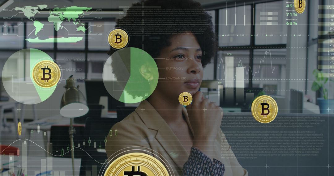 Businesswoman Analyzing Cryptocurrency Data - Free Images, Stock Photos and Pictures on Pikwizard.com