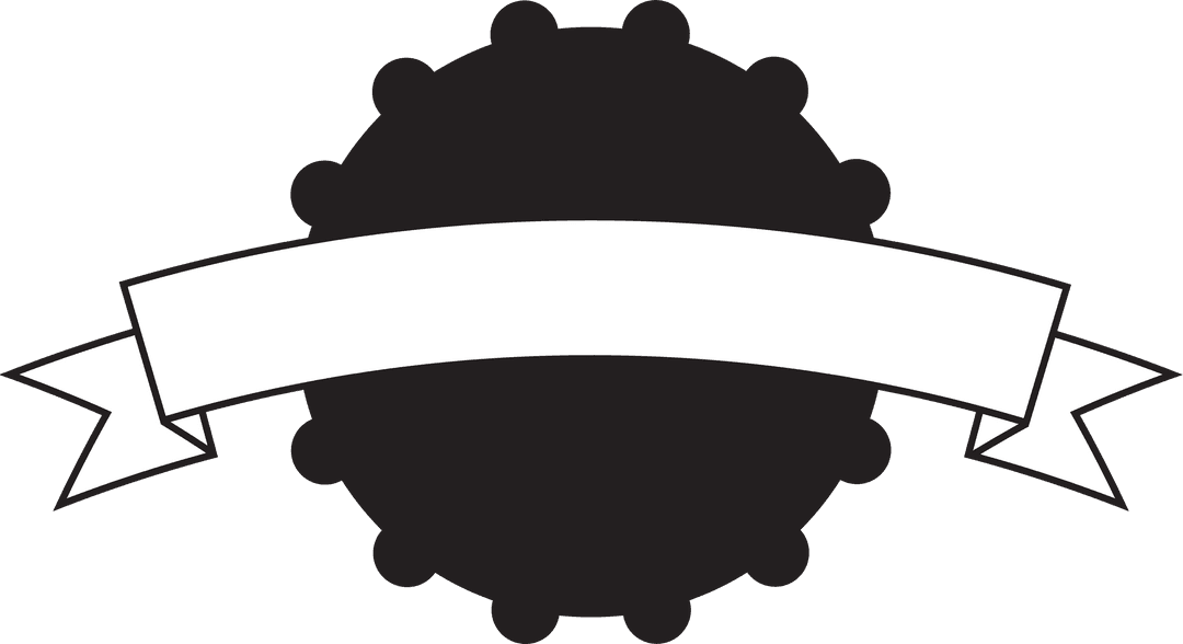 Transparent Award Badge Label with Ribbon Vector