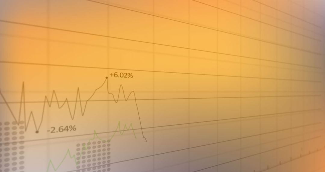 Dynamic Financial Graphs with Holographic Elements on Orange Background