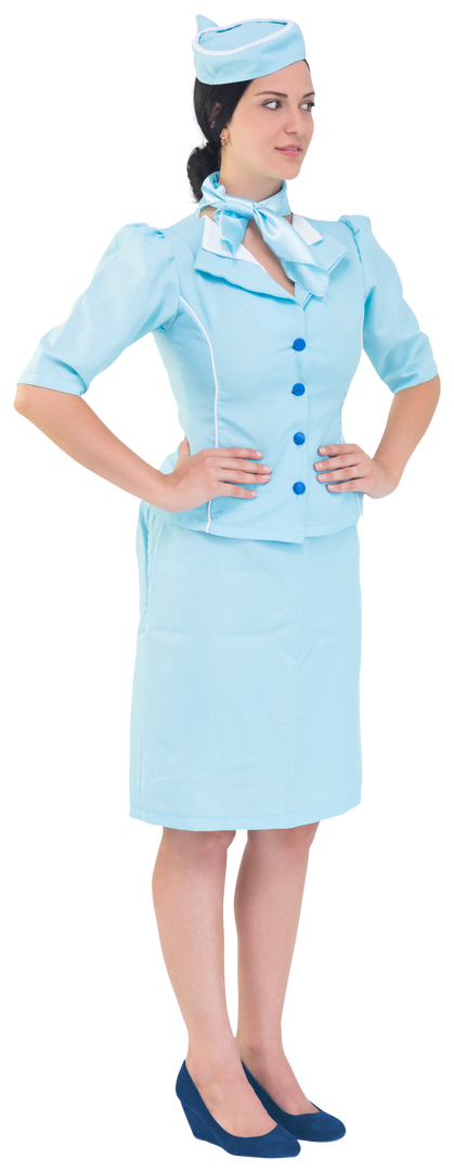 Transparent Female Airline Hostess Standing Confidently - Download Free Stock Images Pikwizard.com