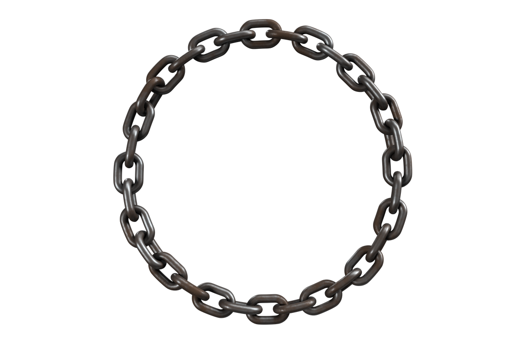 3D Circular Metallic Chain on Transparent Background - Download Free Stock Images Pikwizard.com