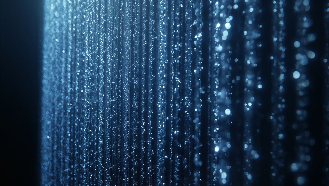 Luminous Stream of Particles Creating Cosmic Depth