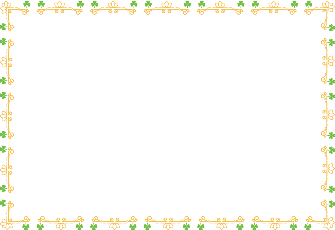 Playful Green and Yellow Pattern on Transparent Background